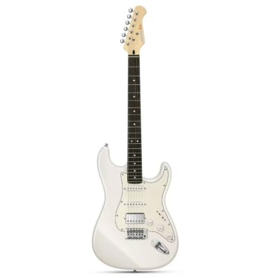 GUITARRA ELECTRICA STRAT SSH WHITE DST-152W DONNER