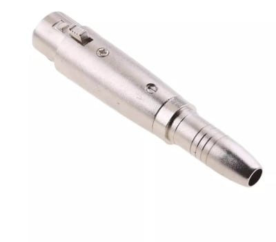 ADAPTADOR DE XLR HEMBRA A JACK 6.3 MONO HEMBRA