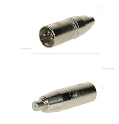 ADAPTADOR DE XLR MACHO A RCA METALICO HEMBRA