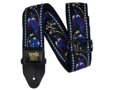 ERNIE BALL (P05371) CLASSIC JACQUARD GUITAR/BASS STRAP- PURPLE PLEASANT PHEASANT