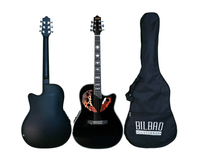 Guitarra Electroacústica Bilbao BIL-800CE-BK + Funda