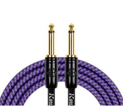 CABLE PLUG A PLUG 3 MTS MONO TELA PURPURA 6.3MM