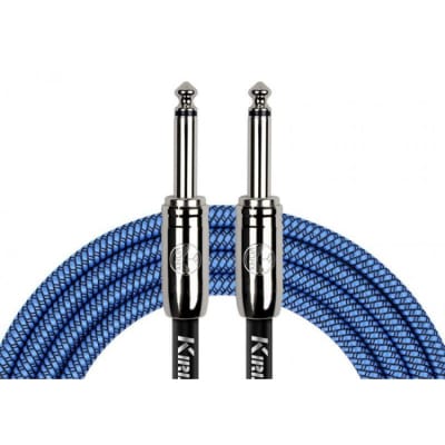 CABLE PLUG A PLUG 6 MTS MONO TELA AZUL 6.3MM KIRLIN