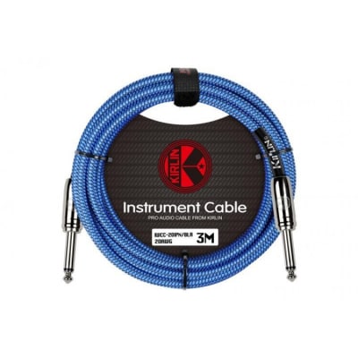 CABLE PLUG 6.3 MONO A PLUG 6.3 MONO 3 MTS TELA AZUL  KIRLIN