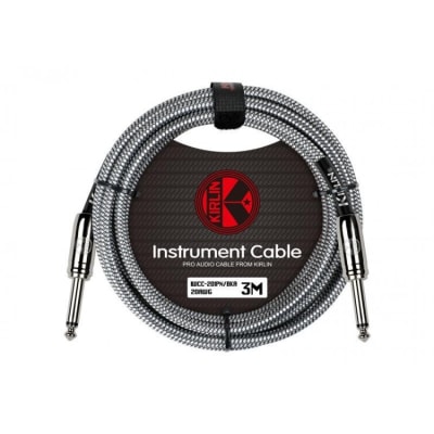 CABLE PLUG 6.3 MONO A PLUG 6.3 MONO 3 MTS TELA GRIS  KIRLIN