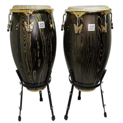 Set conga 11.75 & 12.5xH30'' ébano + stand