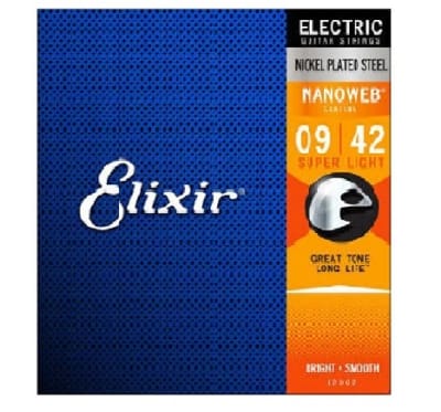 CUERDAS DE GUITARRA ELECTRICA 0.9/0.42 SUPER LIGHT ELIXIR