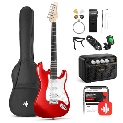 Pack de guitarra eléctrica DST-100R Rojo
