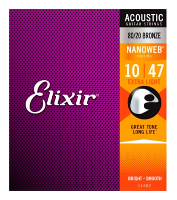 CUERDAS DE GUITARRA ELECTROACUSTICA NANOWEB ELIXIR