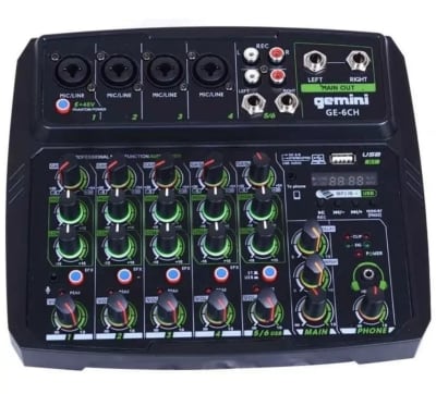 MINI MIXER 6 CHANNEL MOD.GE-6CH GEMINI