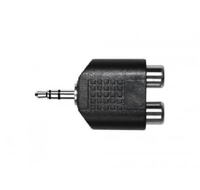 ADAPTADOR 2 RCA A PLUG 3.5 STEREO KIRLIN