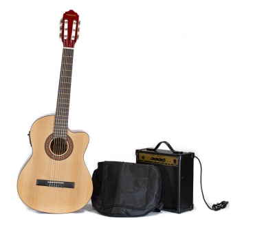 Pack de guitarra eléctroacústica Freeman FRCG44EQ - Natural