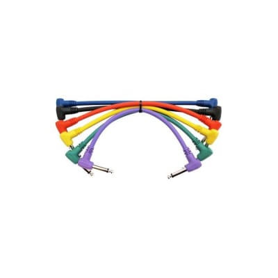 PACK 6 CABLES PATCH 6.3 MONO A 6.3 MONO 30 CM KIRLIN