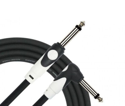 CABLE DE PLUG 6.3 A PLUG 6.3 CON ANGULO NEGRO 3 METROS
