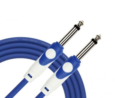 CABLE DE PLUG 6.3 MONO A PLUG 6.3 MONO 3MTS AZUL KIRLIN