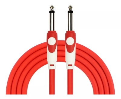 CABLE DE PLUG 6.3 MONO A PLUG 6.3 MONO DE 3MTS ROJO KIRLIN