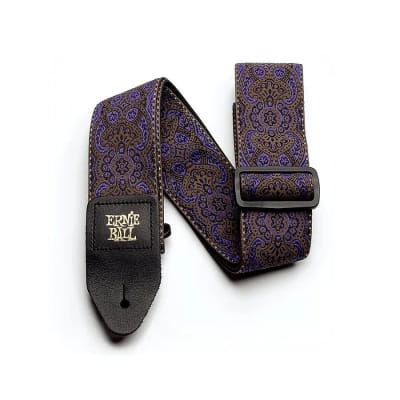 CORREA JACQUARD GUITARRA/BAJO PURPLE PAISLEY