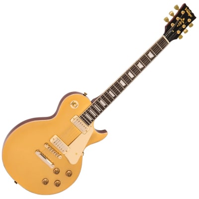 Guitarra Electrica LP MINI HB GOLD TOP V100 VINTAGE