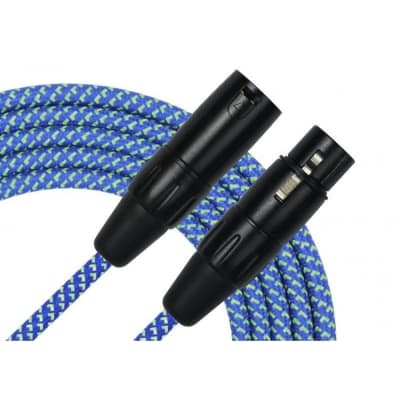 CABLE XLR A XLR TELA AZUL 6 MTS KIRLIN