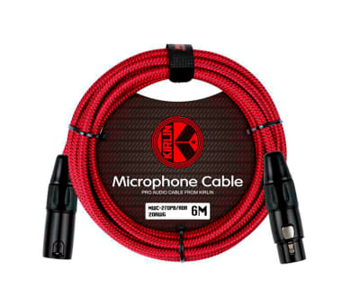 CABLE XLR A XLR TELA ROJA 6 MTS KIRLIN
