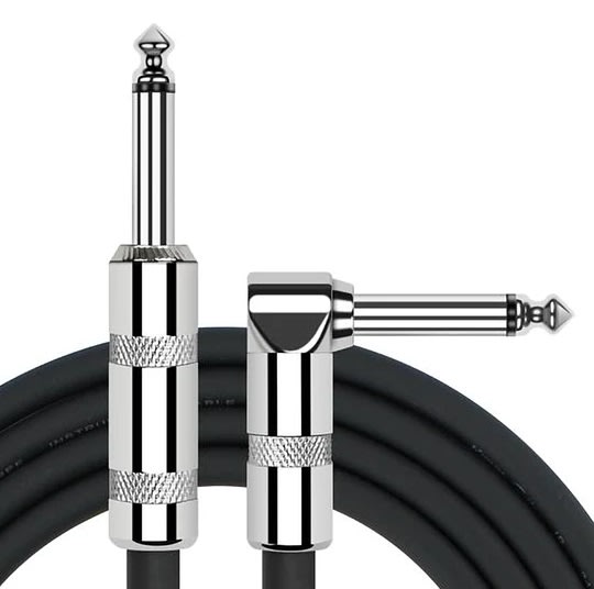 CABLE PLUG 6.3 MONO A PLUG 6.3 MONO EN L 15 MTS1