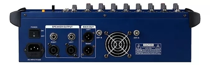 CONSOLA POWER MIXER 12CH BLUETH+USB MEKSE1