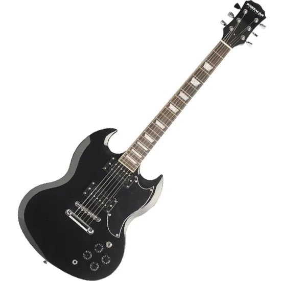 GUITARRA ELECTRICA NEGRA FREEMAN1