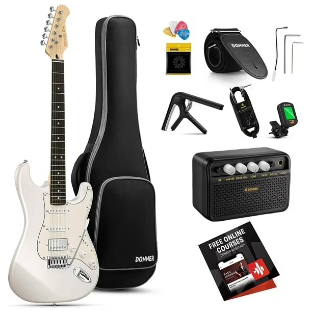 GUITARRA ELECTRICA STRAT SSH WHITE DST-152W DONNER2
