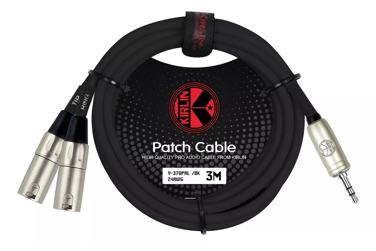 CABLE 2 XLR MACHO A PLUG 3.5 MM STEREO KIRLIN1