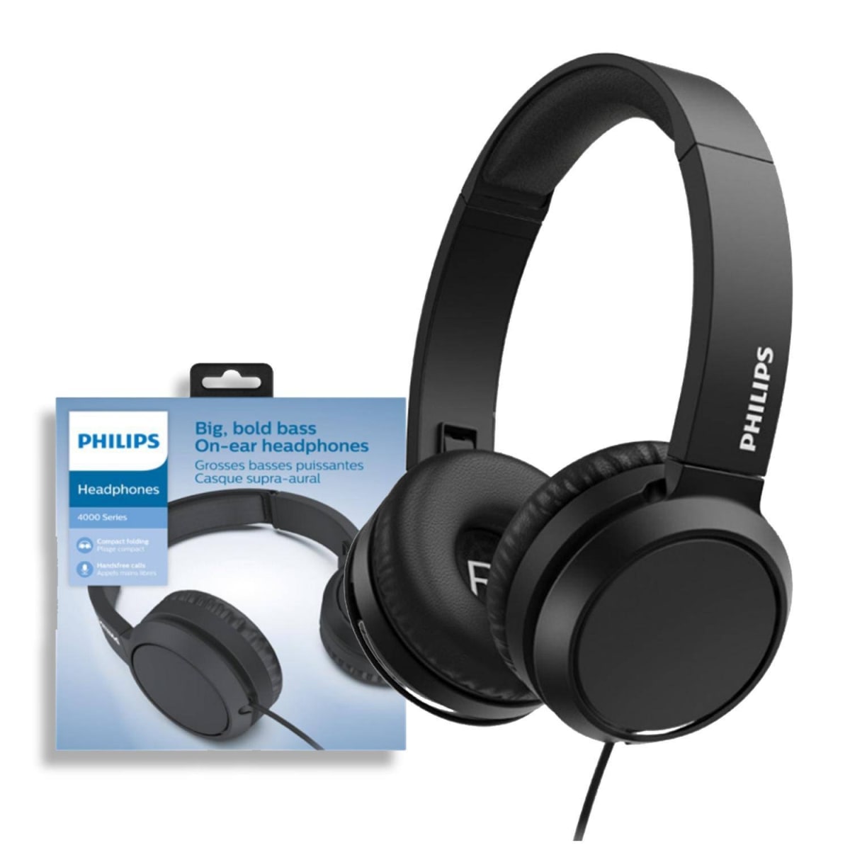 AUDIFONO PHILIPS OVER EAR ALAMBRICO MANOS LIBRES NEG2
