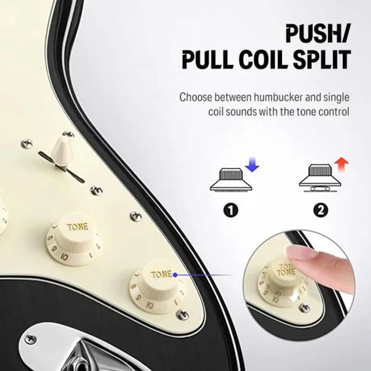 GUITARRA ELECTRICA VINTAGE STRAT SSH BLACK DST-400B DONNER3