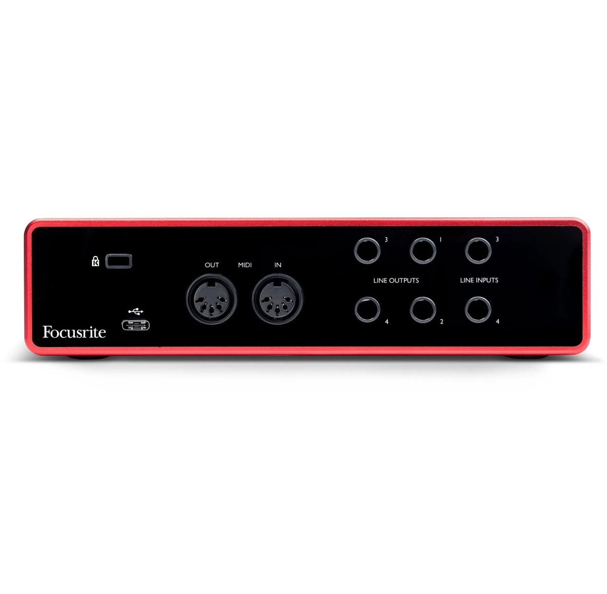Interfaz de audio Focusrite Scarlett 4i4 de 3ra generación2