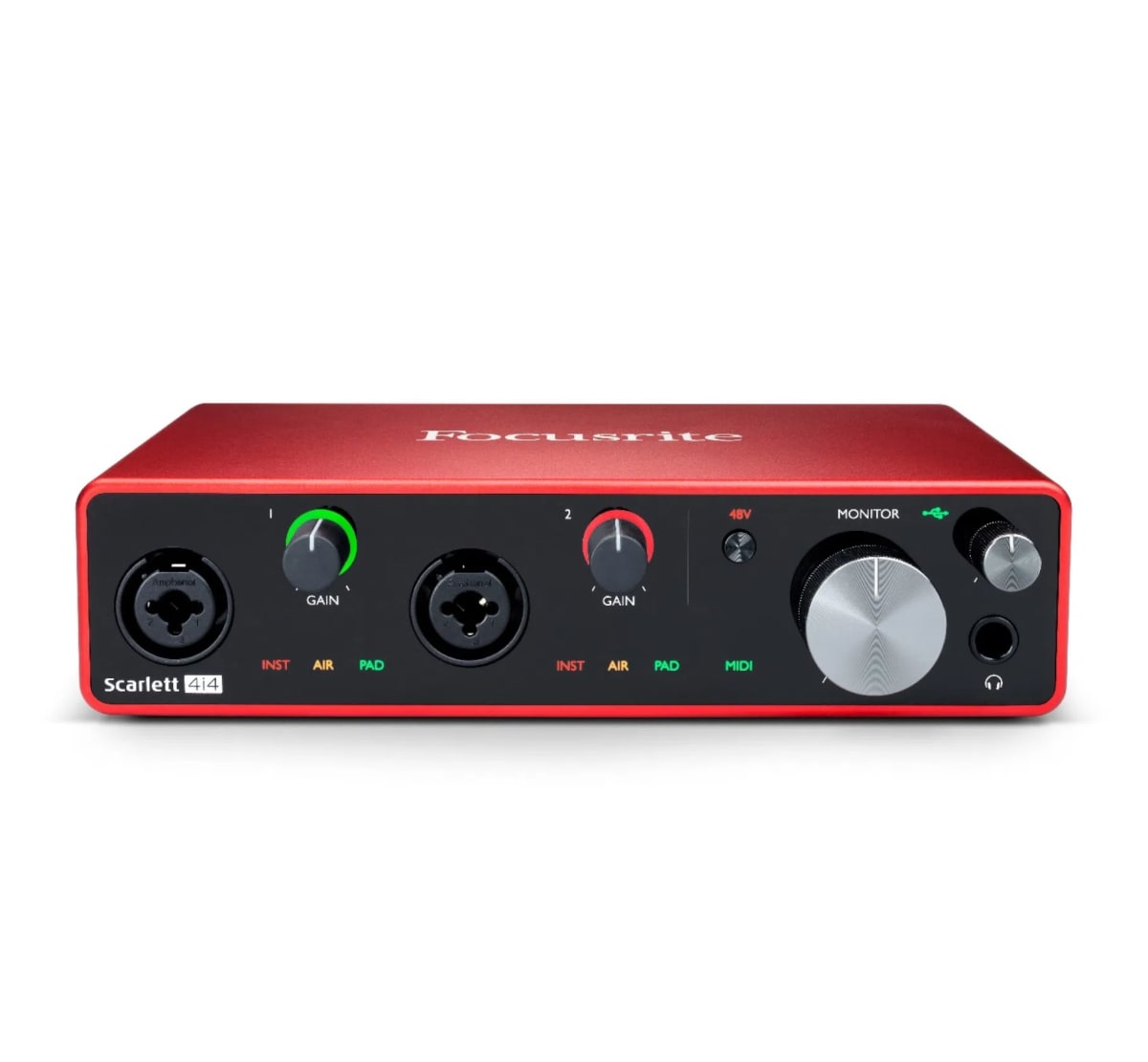 Interfaz de audio Focusrite Scarlett 4i4 de 3ra generación3