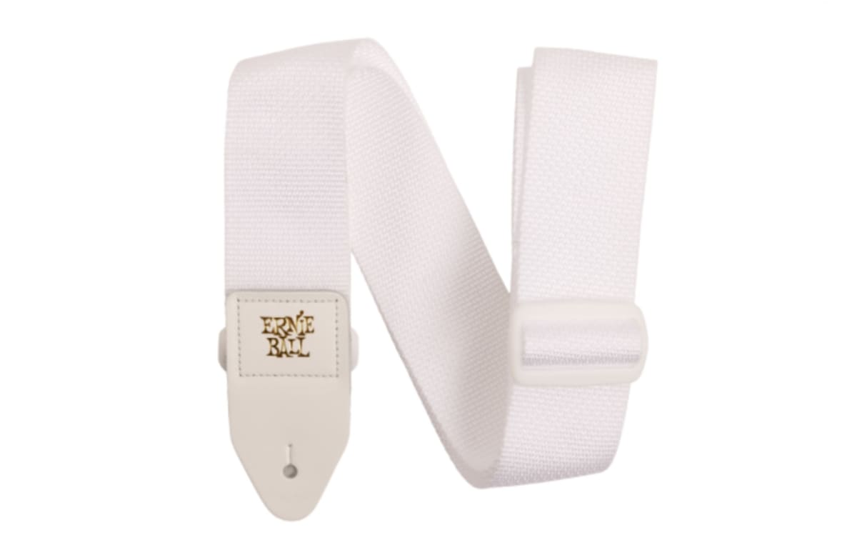 ERNIE BALL (5350) POLYPRO GUITAR STRAP - WHITE-WHITE1
