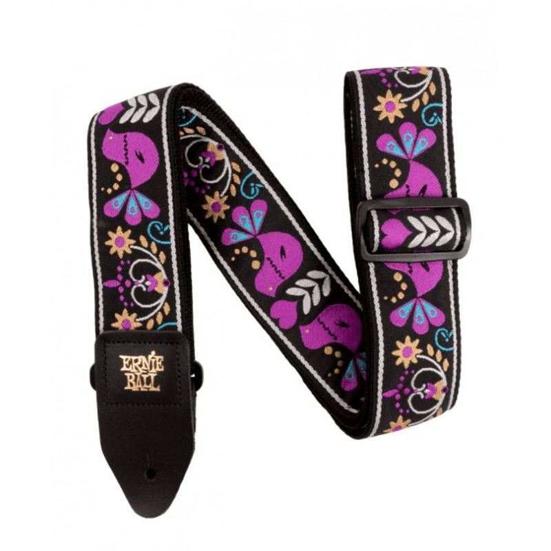 ERNIE BALL 5331 PURPLE BIRD LUPIN JACQUARD STRAP1