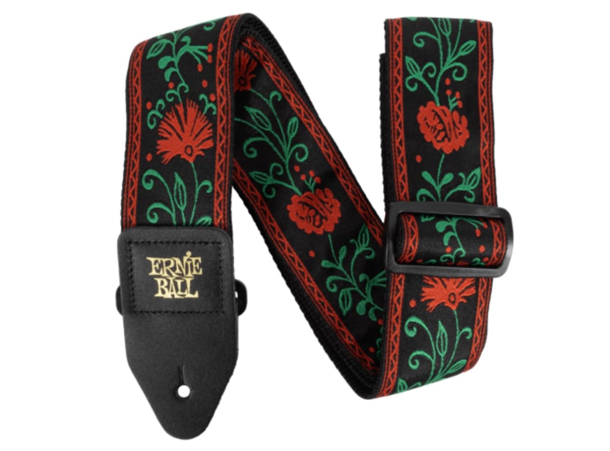 ERNIE BALL (5361) CLASSIC JACQUARD GUITAR/BASS STRAP-WESTERN ROSE1