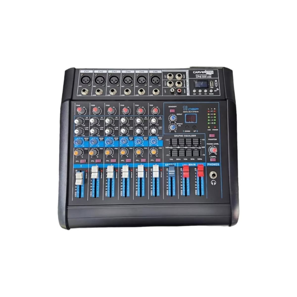 POWER MIXER 6CH BT-MP3 CARVER PRO CPM-6002