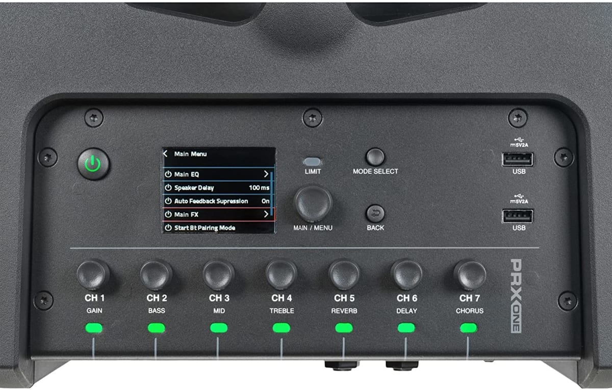 JBL Professional PRX ONE - Matriz de línea de altavoces con mezclador de 7 canales y efectos integra3