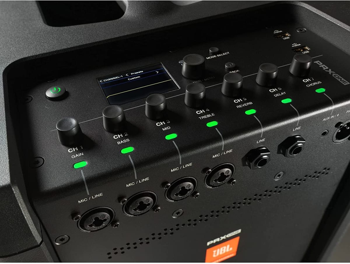 JBL Professional PRX ONE - Matriz de línea de altavoces con mezclador de 7 canales y efectos integra4