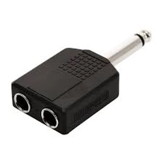 ADAPTADOR DE 2 PLUG 6.3 A PLUG 6.3 MONO1
