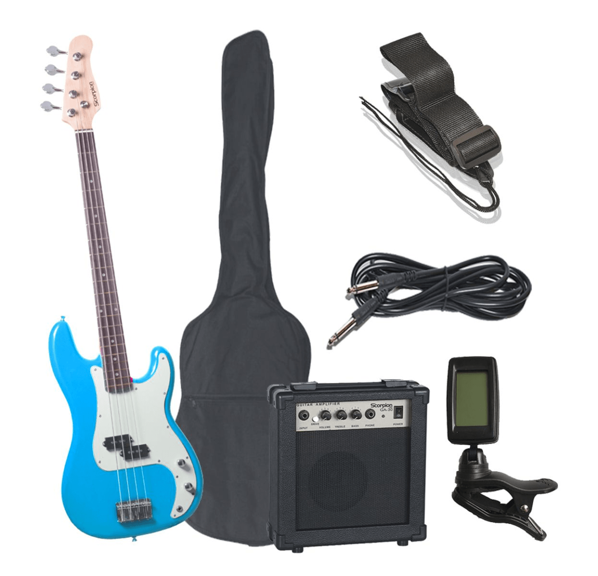 PACK DE BAJO ELECTRICO AZUL SCORPION1