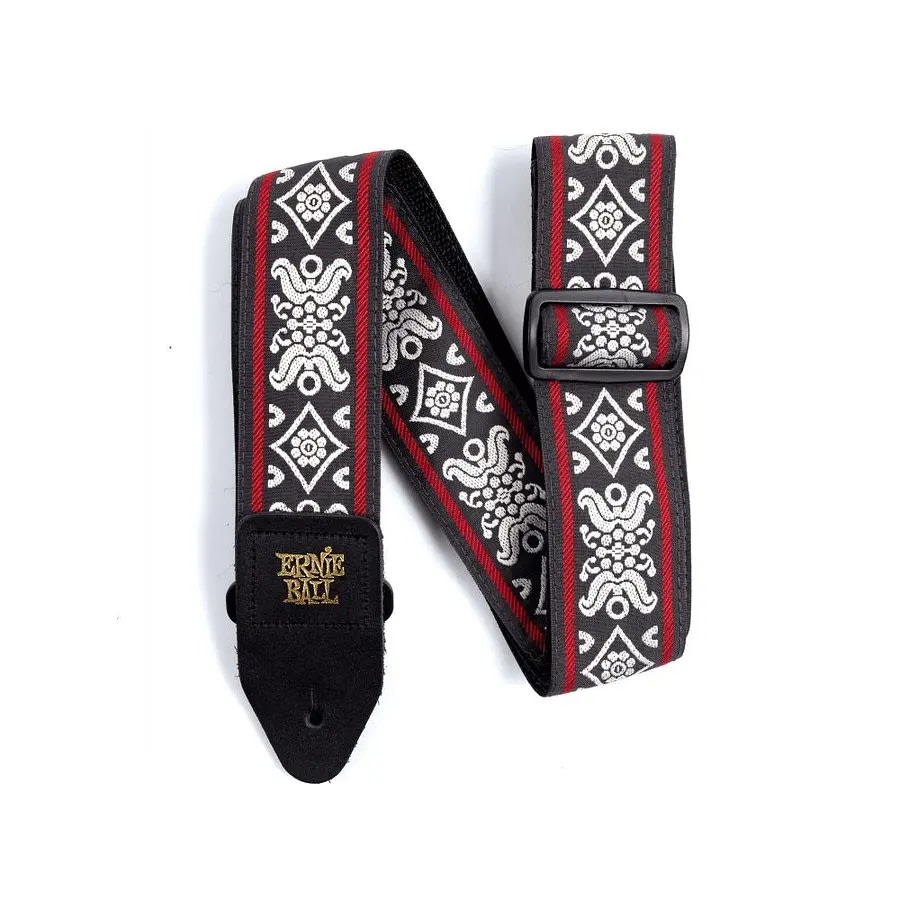CORREA JACQUARD GUITARRA/BAJO BLACKJACK RED1