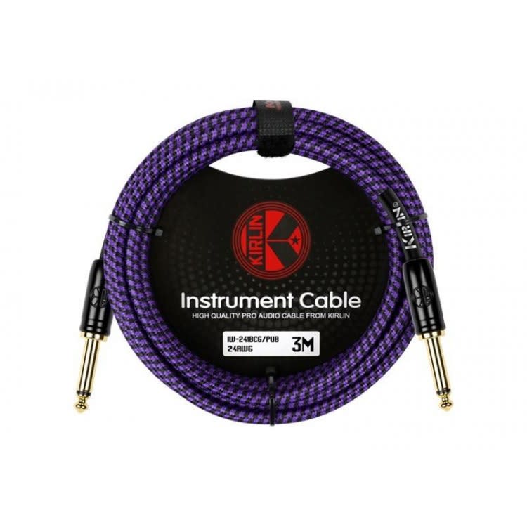CABLE PLUG A PLUG 3 MTS MONO TELA PURPURA 6.3MM2