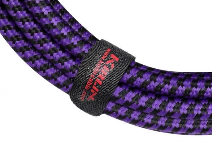 CABLE PLUG A PLUG 3 MTS MONO TELA PURPURA 6.3MM3