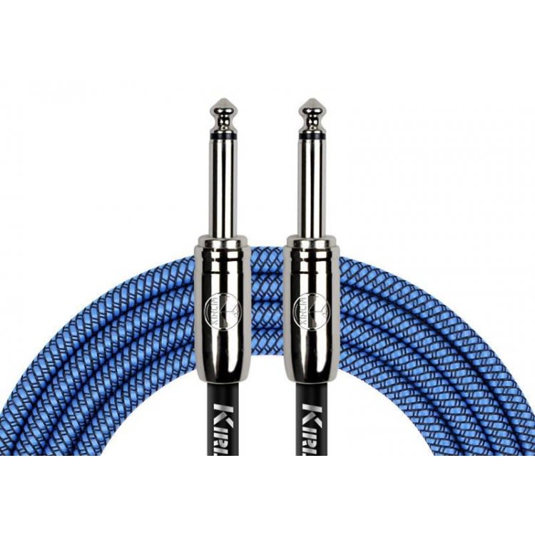 CABLE PLUG 6.3 MONO A PLUG 6.3 MONO 3 MTS TELA AZUL  KIRLIN1