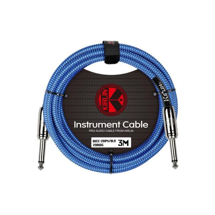CABLE PLUG 6.3 MONO A PLUG 6.3 MONO 3 MTS TELA AZUL  KIRLIN2