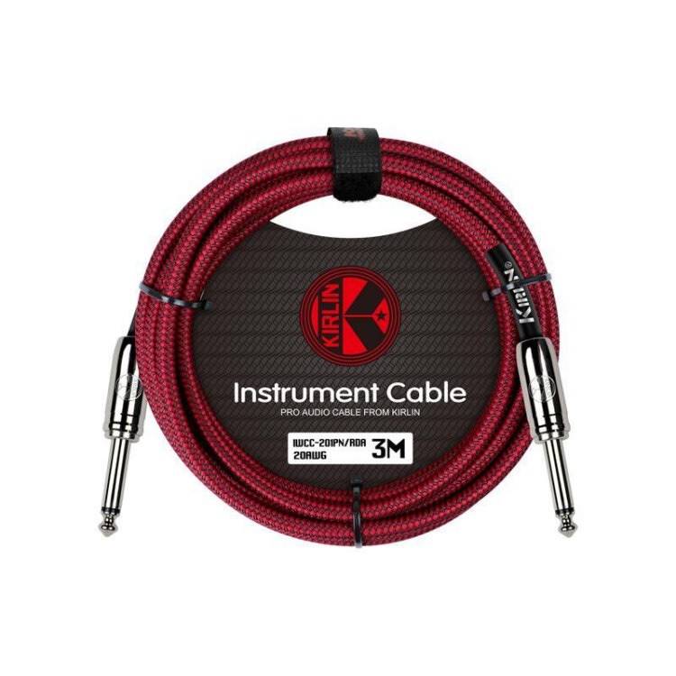 CABLE PLUG 6.3 MONO A PLUG 6.3 MONO 3 MTS TELA ROJO  KIRLIN2