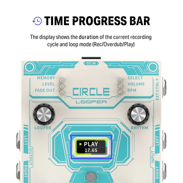 Pedal de guitarra looper Circle Donner4
