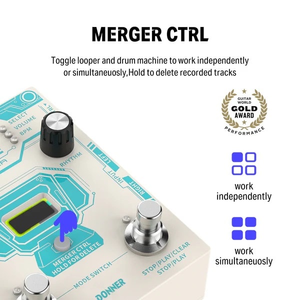 Pedal de guitarra looper Circle Donner2