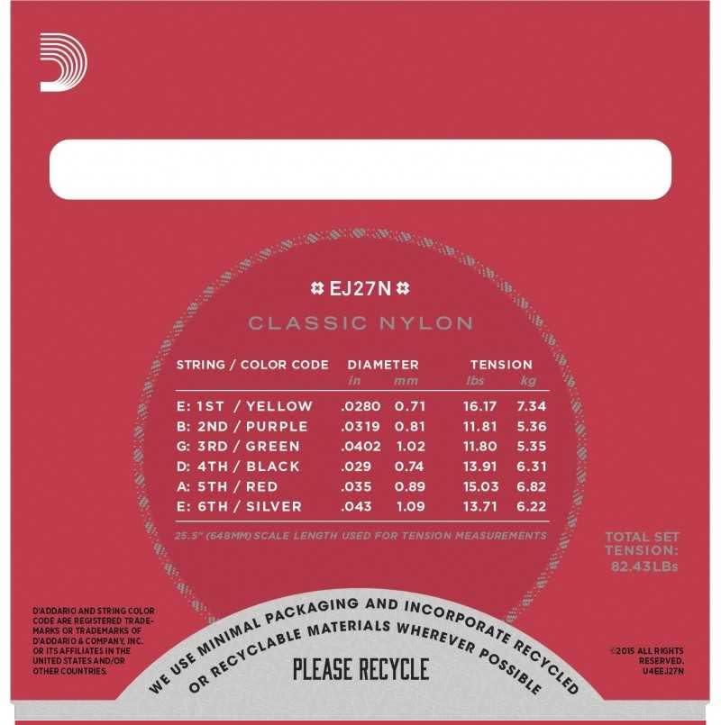 CUERDAS CLASICA TENSIÓN NORMAL DADDARIO2